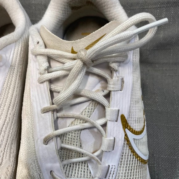 Nike React Metcon Turbo 'White Metallic Gold' CT1249-100 Women Trainers Sz 7.5 - Picture 3 of 9